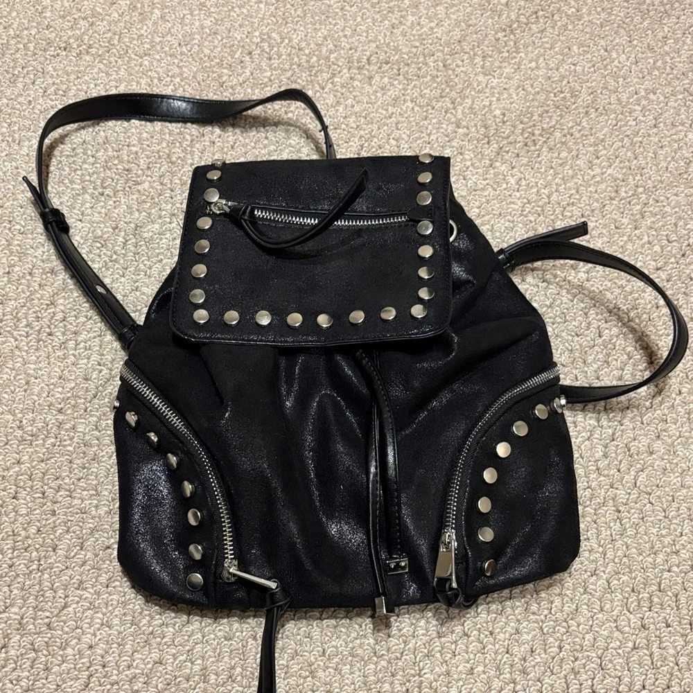 Zara Studded Black Backpack